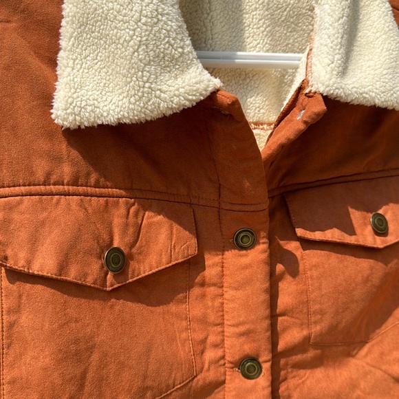 teddy lined button jacket - Picture 2 of 4